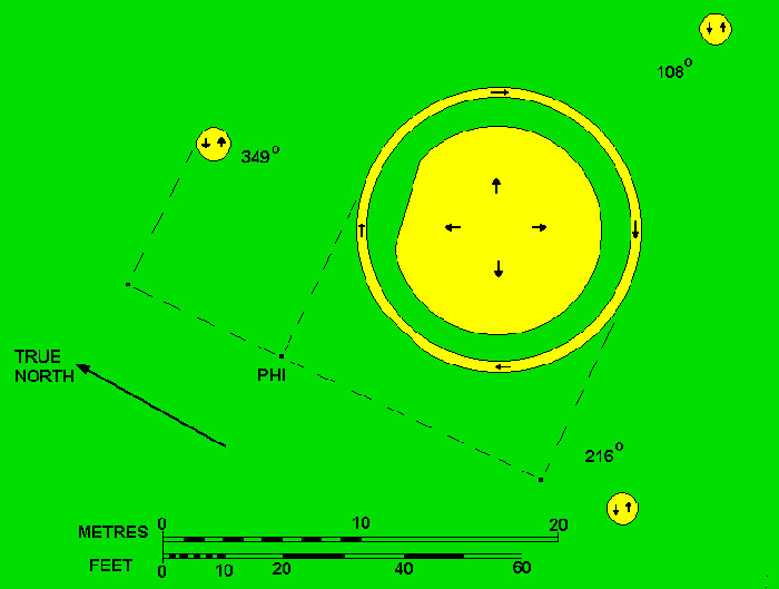 Oadby, Leicestershire crop circle, aerial photo 2