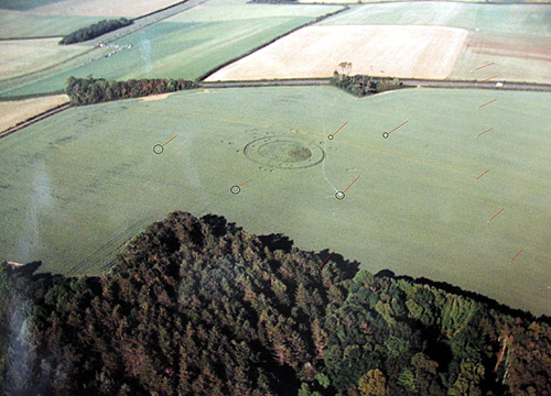 Winterbourne Stoke, Wiltshire crop circle, aerial photo 3