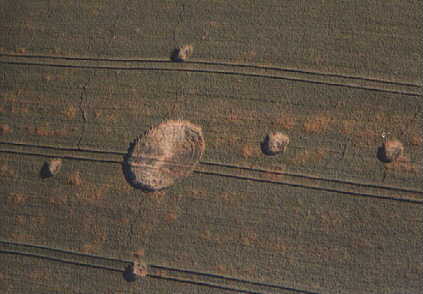 Cherhill, Wiltshire crop circle, aerial photo 2