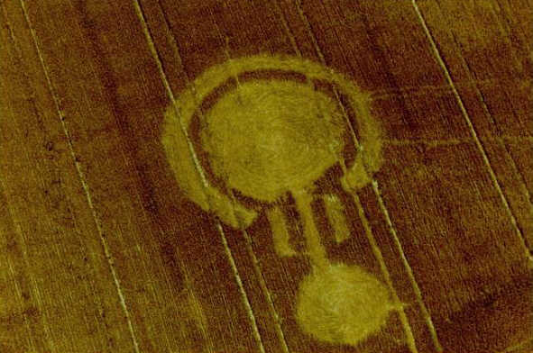 Twyford Down, Hampshire crop circle, aerial photo 2