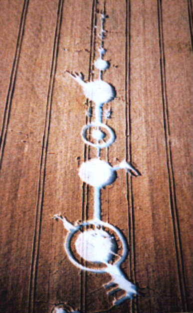Alton Barnes, Wiltshire crop circle, aerial photo 8