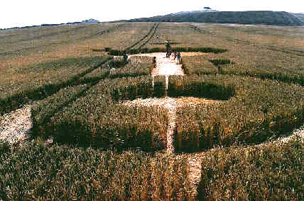 Alton Barnes, Wiltshire crop circle, aerial photo 2