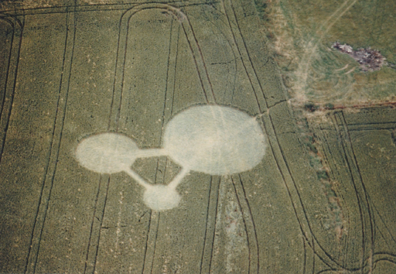 Brighton, Sussex crop circle, aerial photo 2