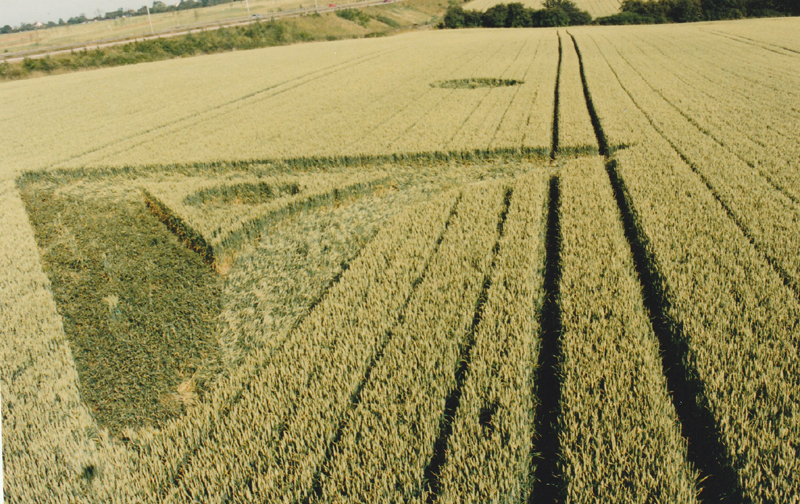 Aston Rowant, Oxfordshire crop circle, aerial photo 2