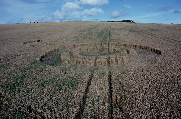 Mill Hill, Sussex crop circle, aerial photo 2