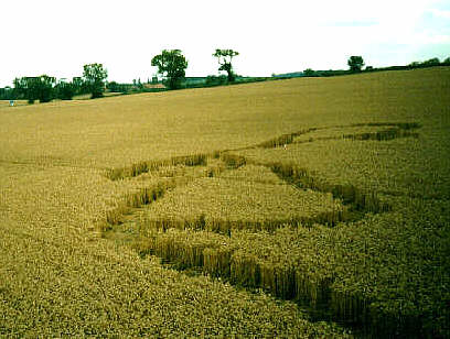 Molescroft, Humberside crop circle, aerial photo 2
