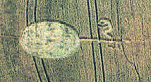 Head, Hampshire and discovered/ crop circle, aerial photo 5