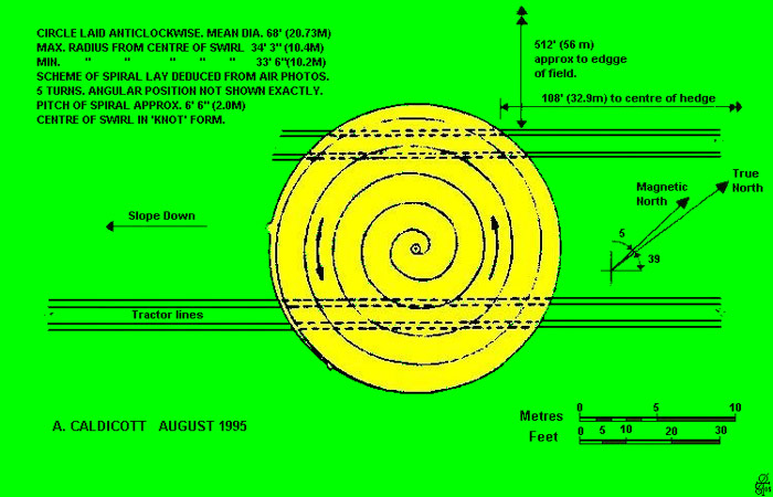 Broombriggs Hill, Leicestershire crop circle, aerial photo 2