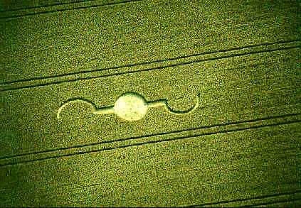 West Lavington, Wiltshire crop circle, aerial photo 2