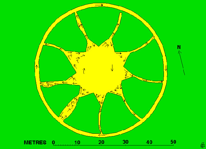 Blaby, Leicestershire crop circle, aerial photo 5