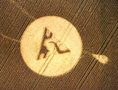 Etchilhampton, Wiltshire crop circle, aerial photo 2