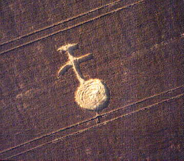 Long Parish, Hampshire crop circle, aerial photo 2