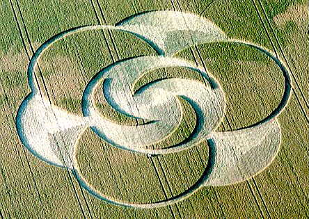 Audley End, Essex crop circle, aerial photo 2