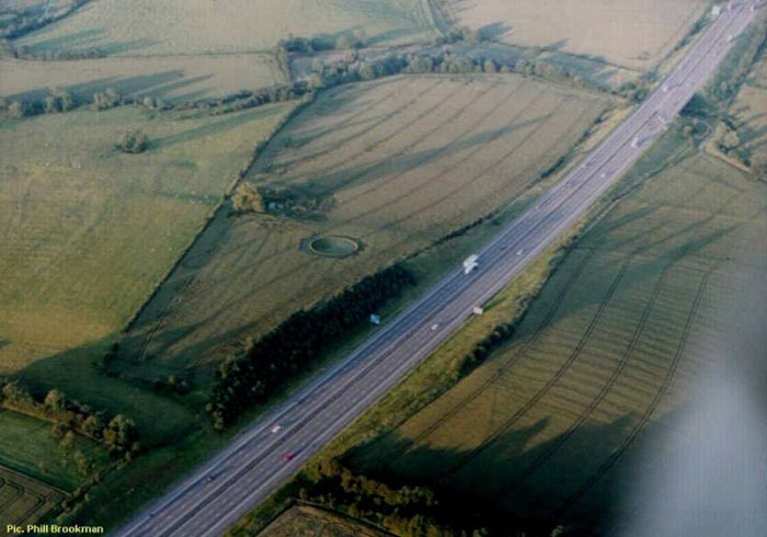 Cosford, Wiltshire crop circle, aerial photo 2