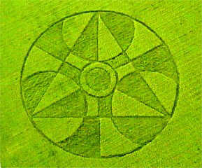 Winterbourne Bassett, Wiltshire crop circle, aerial photo 2
