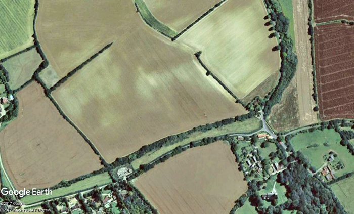 Fen Lane, Suffolk crop circle, aerial photo 2