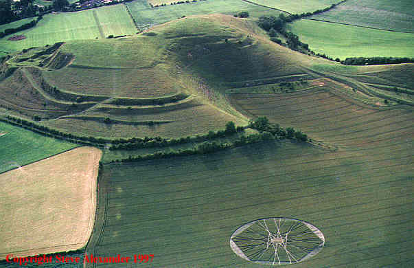 Thing, and crop circle, aerial photo 2