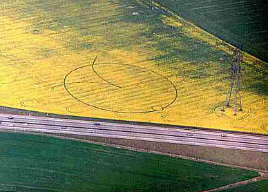 Littlebury Green, Essex crop circle, aerial photo 2