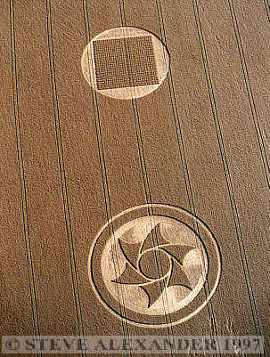 Etchilhampton (1), Wiltshire crop circle, aerial photo 4