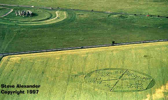 Stonehenge, Wiltshire crop circle, aerial photo 2