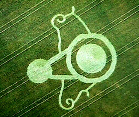 The Marlborough Quintuplet, Wiltshire crop circle, aerial photo 3