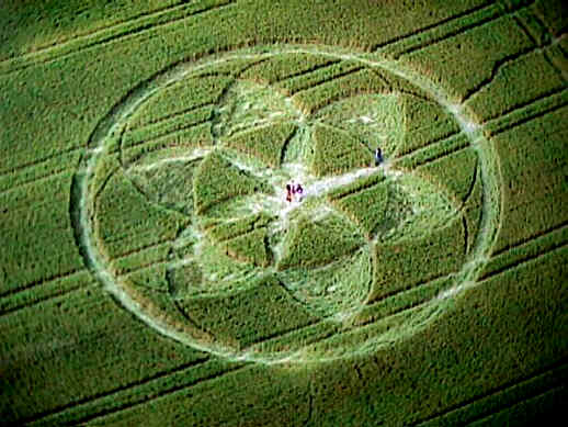 Cannard's Grave, Somerset crop circle, aerial photo 3
