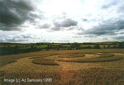 The Sanctuary, Wiltshire crop circle, aerial photo 3
