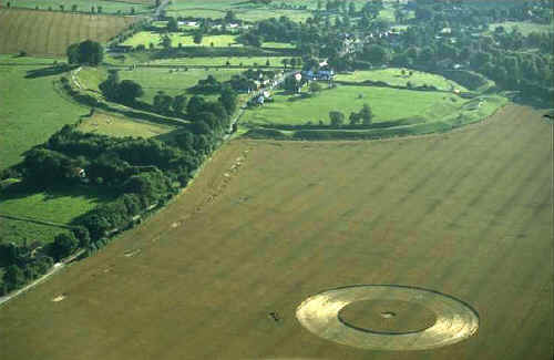 Avebury Stone Circle, Wiltshire crop circle, aerial photo 2