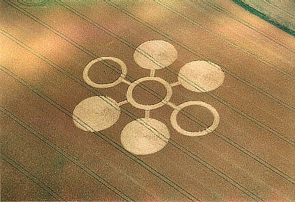 Paddlesworth, Kent crop circle, aerial photo 2