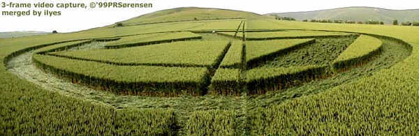 Allington, Wiltshire crop circle, aerial photo 2