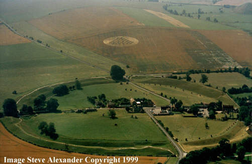Avebury Avenue, Wiltshire crop circle, aerial photo 2