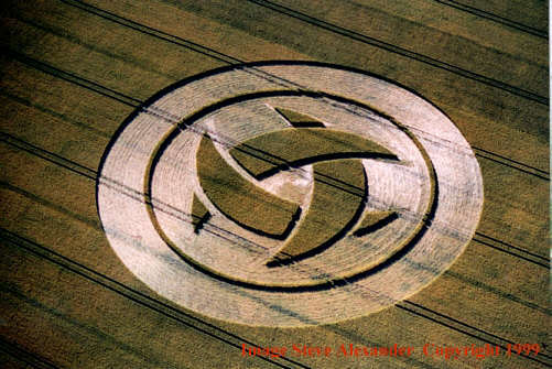 Barbury Castle, Wiltshire crop circle, aerial photo 4