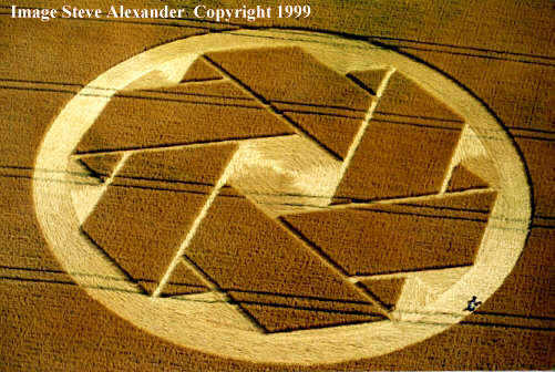 Beckhampton, Wiltshire crop circle, aerial photo 7