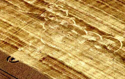 Borstal, Kent crop circle, aerial photo 2