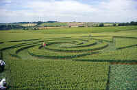 Cherhill, Wiltshire crop circle, aerial photo 4