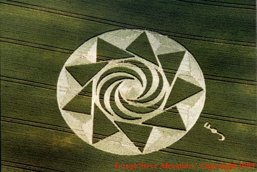 Cherhill, Wiltshire crop circle, aerial photo 2