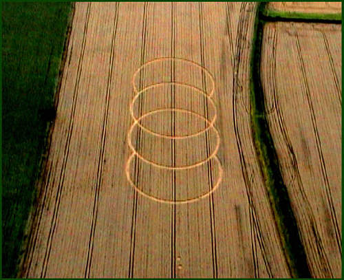 Chisledon, Wiltshire crop circle, aerial photo 2