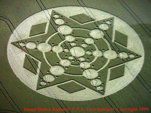 Devils Den, Wiltshire crop circle, aerial photo 3
