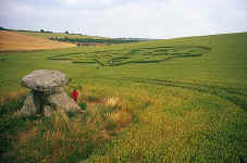 Devils Den, Wiltshire crop circle, aerial photo 10