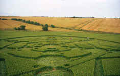 Devils Den, Wiltshire crop circle, aerial photo 11