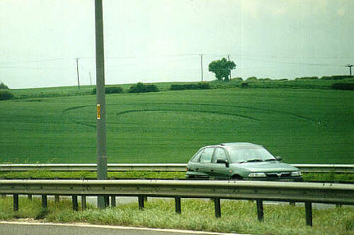 Dewsbury, Yorkshire crop circle, aerial photo 3