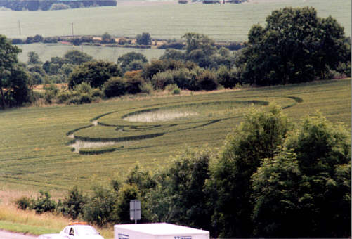 M1 J37 Dodworth, Yorkshire crop circle, aerial photo 2