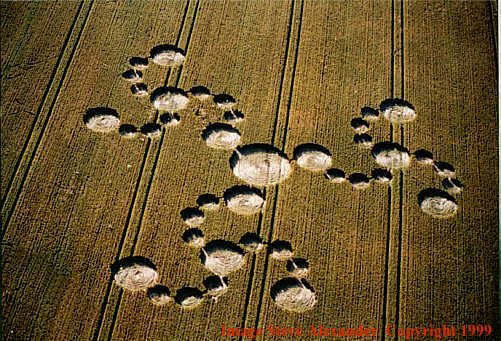 East Kennett, Wiltshire crop circle, aerial photo 2