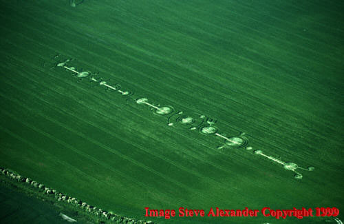 East Field (1), Wiltshire crop circle, aerial photo 2