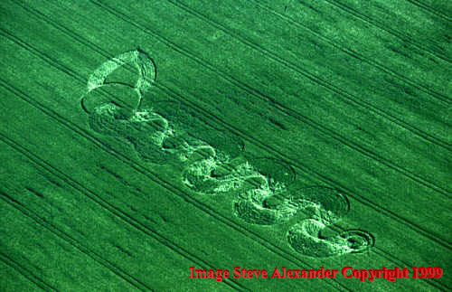 East Field (1), Wiltshire crop circle, aerial photo 16