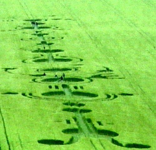East Field (1), Wiltshire crop circle, aerial photo 3