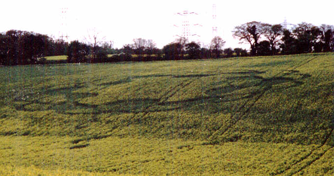 Gravesend, Kent crop circle, aerial photo 2