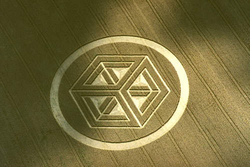 Wimpole Hall, Cambridgeshire crop circle, aerial photo 2
