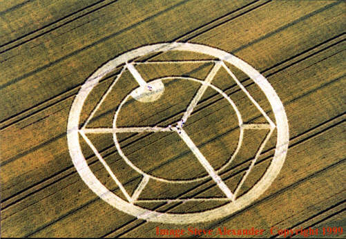 Honey Street, Wiltshire crop circle, aerial photo 2
