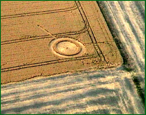 Milk Hill (2), Wiltshire crop circle, aerial photo 7